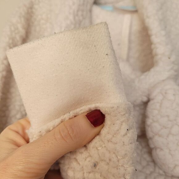 White Sherpa Hoodie Size 5 - Picture 4 of 6